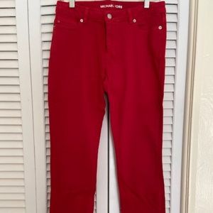 Michael Michael Kors Red Stretch Jeans